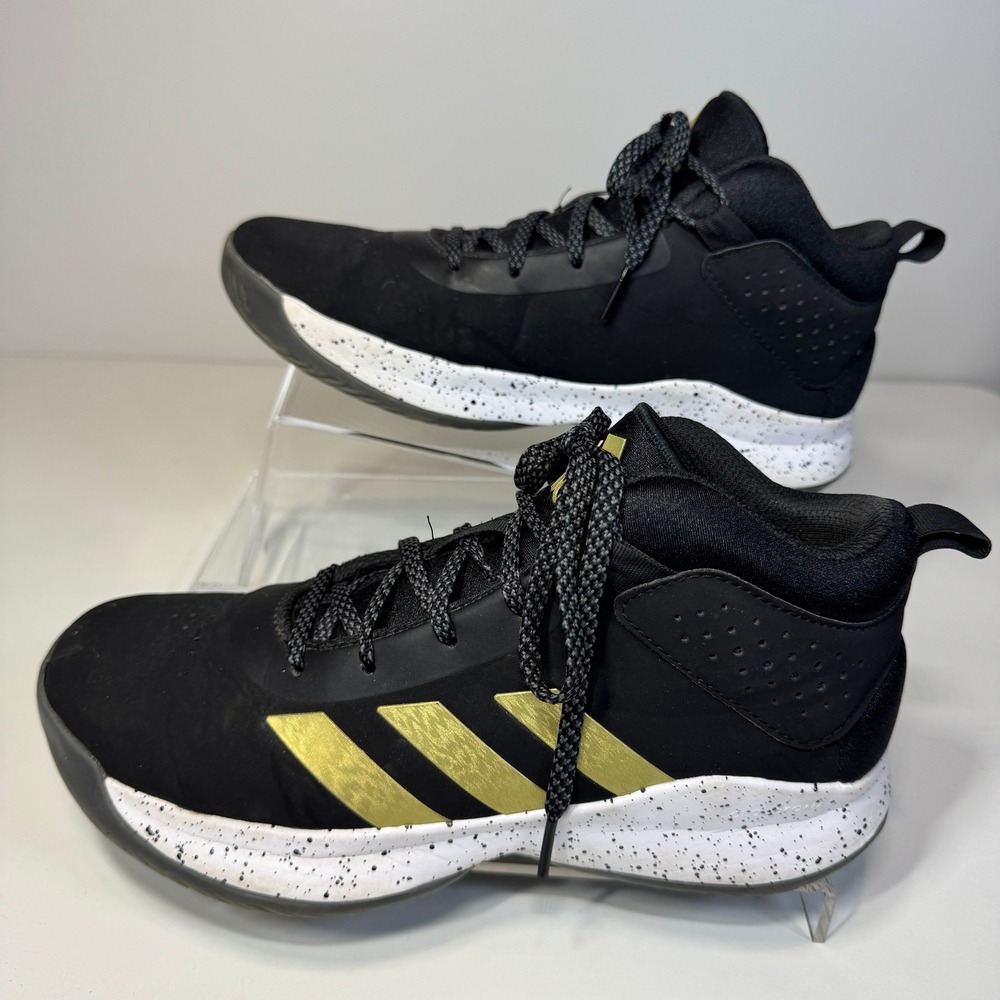 Adidas Ownthegame 2.0 Kids 6Y Basketball Sneakers H06123‎ Black Gold Speckled